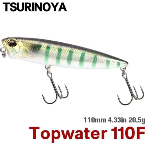 TSURINOYA DW58 110mm 20.5g Floating Pencil Fishing Lure Top Water Artificial Plastic Wobblers Quality Professional Minnow Bait