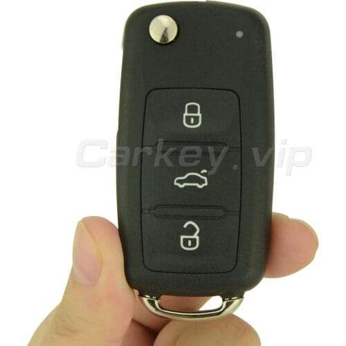 Flip car remote key for VW Volkswagen Beetle Golf Eos Polo Sharan 2011 2012 2013 3 button 5K0 837 202 AD ID48 434Mhz remotekey