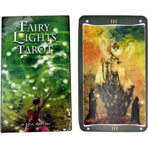 Fairy Lights Tarot Cards Deck Set Board Game Cards Suit Full English Divination Fate Tarot Cards For Family Party Entertainment