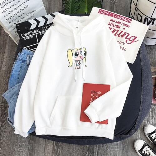 Powerpuff Girls Print Sweatshirt Harajuku Plus Velvet Sweatsuit Boy Girl Aesthetic Hip Hop Large Size Streetwear Stretchy Hoodie