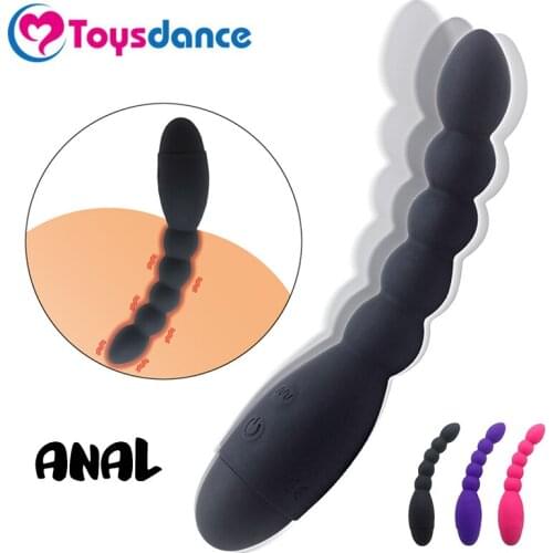Toysdance 10 Speed Anal Vibrator For Adult Couples Silicone Butt Plug Prostate Massager Anal Beads Sex Toys Flexible Powrful
