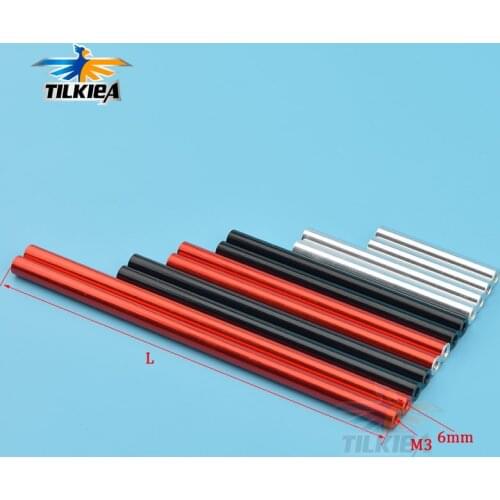 M3 Aluminium Standoff Alloy Tube Column 40/50/60/70/80/90/95/100/110/120/130mm OD 6mm for RC 1:10 DIY Quadcopter Car D90 SCX10