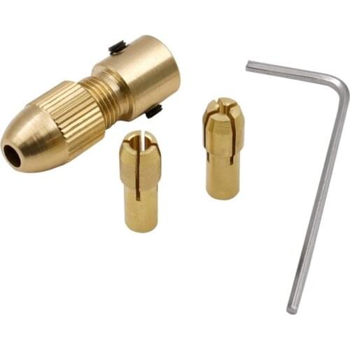 Electric Motor Shaft Brass Mini Chuck Set Fixture Clamp Small To Drill Bit Micro Chuck Fixing Device Electric Drill Supplie