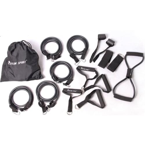 15pcs/set Professional Man Men latex strength training home gym Fitness resistance Bands Pull Rope Tensile exercise tubes