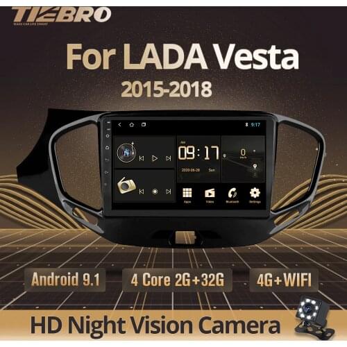 TIEBRO 2Din Android 9.0 Car Multimedia Video Player For LADA Vesta Cross Sport 2015-2019 Car Radio Navigation GPS No 2din DVD