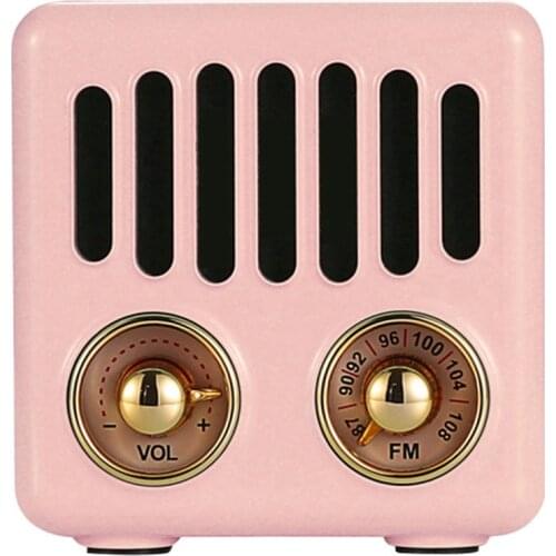 Retro Radio Bluetooth Speaker, FM Radio with Old Fashioned Classic Style, AUX Bluetooth TF Card MP3 Player