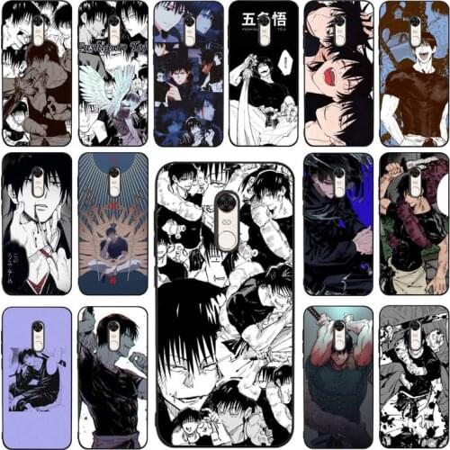 FHNBLJ Toji Fushiguro Jujutsu Kaisen Anime Phone Case for Redmi 5 6 7 8 9 A 5plus K20 4X 6 cover
