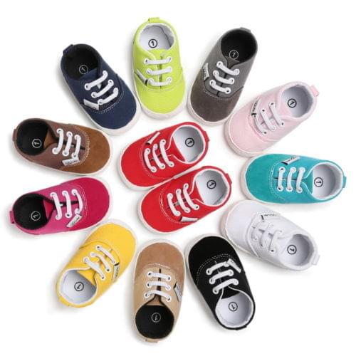 Baby Casual Shoes Newborn Baby Canvas Soft Sole Shoes Kids Toddler Boys Girls Shoes Sneakers 10 Colour