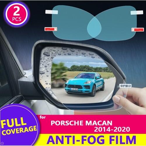 For Porsche Macan 2014-2020 Rearview Mirror Film HD Anti-Fog Anti-Scratch Rainproof Auto Mirror Sticker Car Accessories