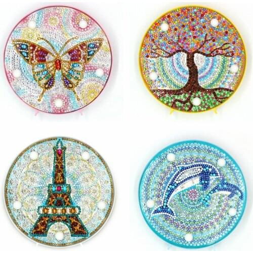EverShine DIY LED Light Diamond Painting Cartoon Diamond Mosaic Cartoon Craft Lamp Diamond Embroidery Scenery Cross Stitch Kits