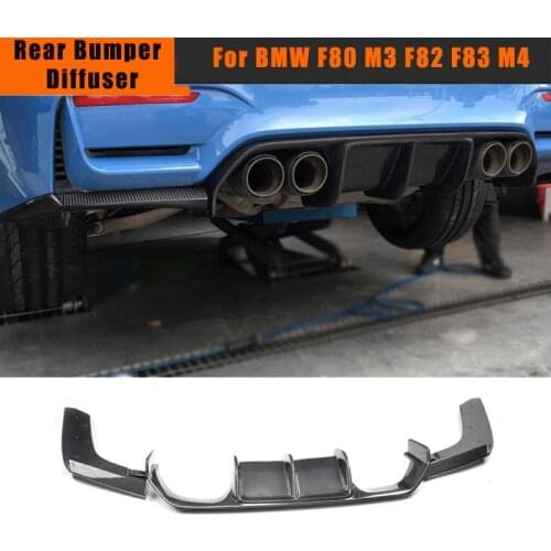F82 Diffuser Carbon Fiber Rear bumper lip diffuser With splitters for BMW F80 M3 F82 F83 M4 2014-2017 Convertible