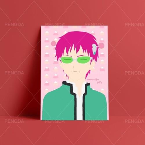 HD Print Painting Funny Japan Anime Home Decor Saiki Kusuo Canvas Poster Cute Boy Modular Pictures Living Room Frame Wall Art
