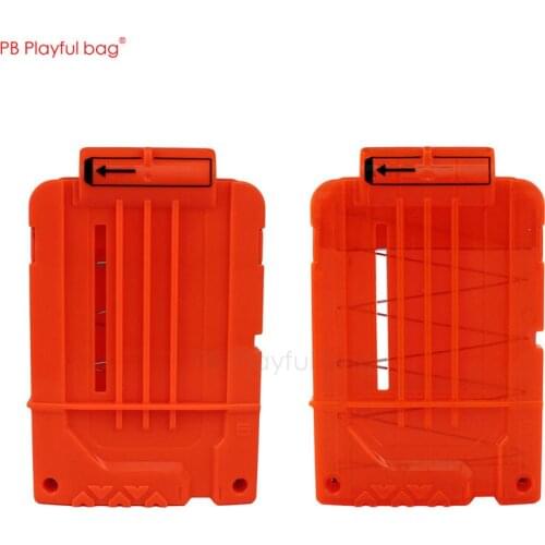 Playful bag 6pcs Soft Bullets Magazine Orange Reload Clip Soft bullet gun magazine Kids toys Refitting toys accessory ID44