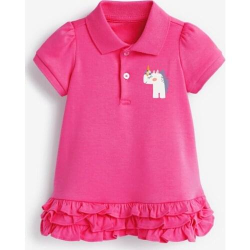 Quality Brand Cotton Baby Girl Clothes Summer Cartoon Dresses for Girls Children Clothing Infant Babe Kids Beach One-piece Dress