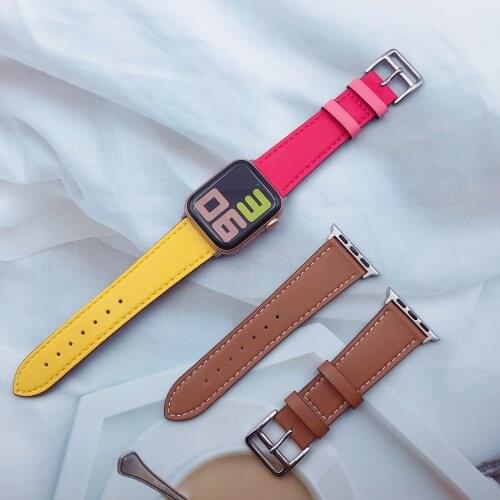 Leather loop for iWatch 40mm 44mm Sports Strap Single Tour band for Apple watch 42mm 38mm Series 1 2 3 4 5 6 se