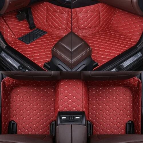 Leather Custom car floor mat for Ferrari 458 F430 Portofino California 360 modena carpet Phone pocket car accessories