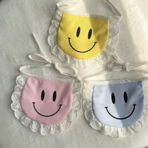 Cute Cat Dog Collar Smiling Face Bib Triangular Scarf Collar Pet Accessories