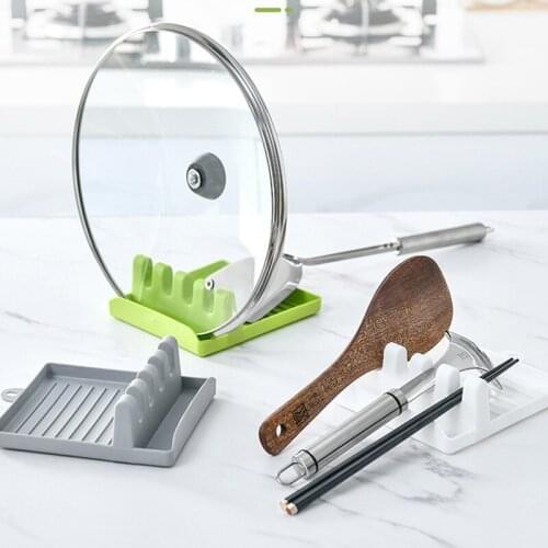 Multifunction Ladle Spoon Rest Holder Utensil Organizer Spatula Holder Racks Pot Lid Storage Pad Kitchen Storage Shelf