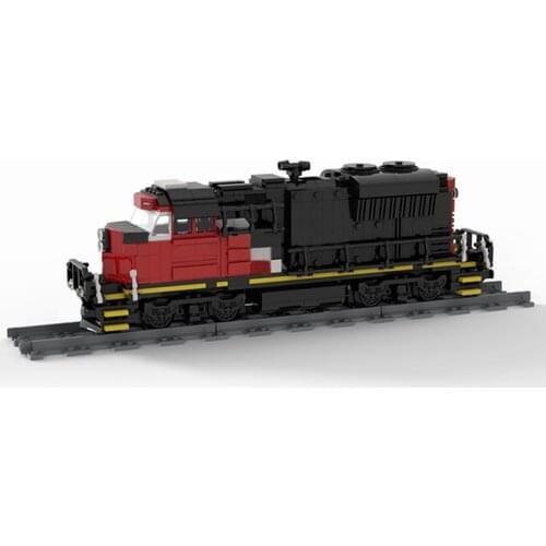 MOC Freight Train Building Blocks SD70M-2 CN Track High-Tech Speed Subway Bricks Model Education Toy For Children Birthday Gifts