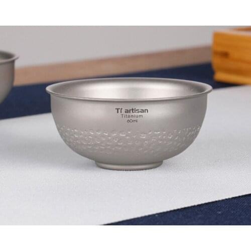 New Arrival 1Pcs 60ml Double Wall Insulated Espresso Cups Drinking Tea Latte Coffee Mugs Whiskey Titanium Cups Drinkware