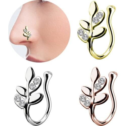 Fake Nose Rings 18G Hoop Stainless Steel Body Piercing Jewelry 18 Gauge