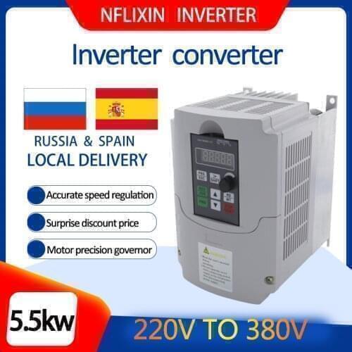 220V to 380v 5.5kw-7.5KW VFD Variable Frequenc Inverter for CNC spindle Driver spindle speed control