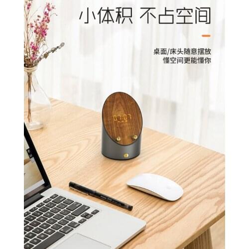 With clock function 3dsurround sound quality is good smart large volume portable wireless bluetooth small speaker J06
