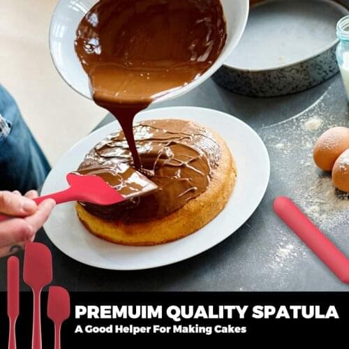 Silicone Spatula Set of 8 Heat Resistant Spatula Kitchen Utensils One Piece Design Spatulas for Nonstick Cookware