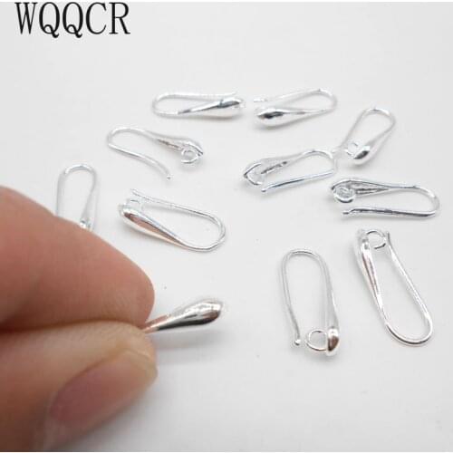 WQQCR 10PCS Handmade Earrings DIY Accessories Jewelry Gold Silver Color Color Colored Jewelry Found Wholesale Earring Hooks NEW