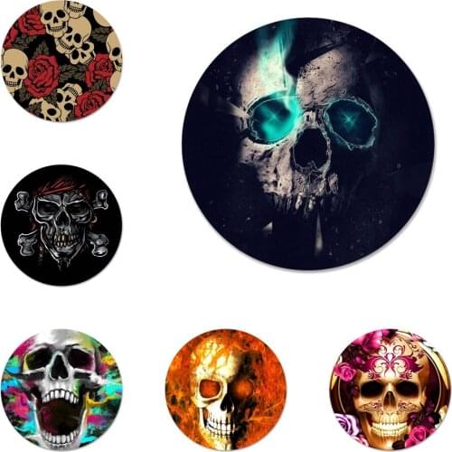 58mm Ghost Skull Icons Pins Badge Decoration Brooches Metal Badges For Clothes Backpack Decoration