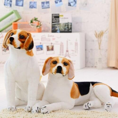 1pc 30-90cm Stuffed Animals Plush Beagle Dog Toy Lifelike Giant Dog Toy Realistic Animal Home Decor Kids Toys Gift For Children