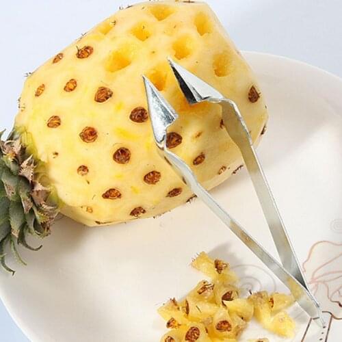 1Pc Cheap Pineapple Eye Peeler Stainless Steel Cutter Practical Remover Clip Home Kitchen Tools Home Kitchen Tool Free Ship