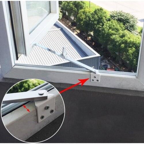1pc Restrictor Sliding Wind Brace Telescopic Plastic Steel Window Support Limiter Angle Controller Home Door Window Accessories