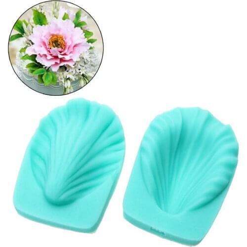 2PCS Fondant Mold Silicone Petals Mold Cake Decorating Tools Fondant Impression Flower Mold Sugarcraft Cake Mold Baking Tools