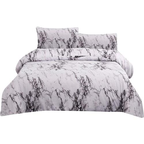 3pcs/set Marble Style Bedding Set Duvet Cover Pillow Case, Great Birthday & Housewarming Gift