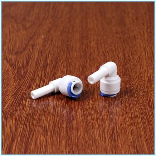 5pc RO Water Plastic Pipe Fitting Elbow 1/4" Hose Connection To 1/4" Pipe Reverse Osmosis Aquarium System Quick Coupling