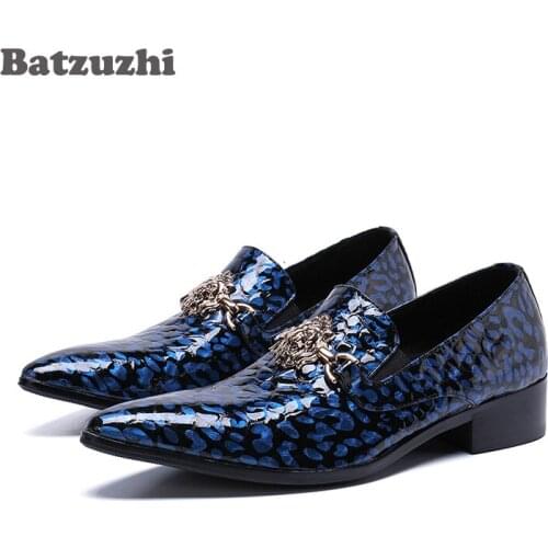 Batzuzhi Luxury Classic Genuine Leather Shoes Men Flats Banquet Wedding Mens Dress Shoes Formal Leather Business Shoes Men