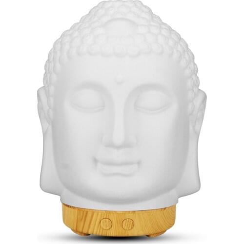 Free shipping 100ml porcelain Budda oil diffuser air fresh humidifier mist fogger with led light