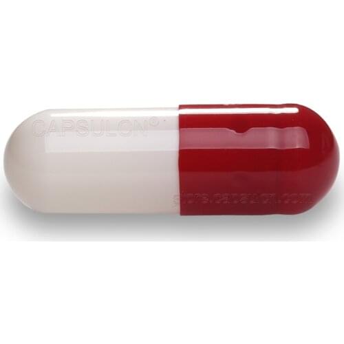 Free Shipping!!! 5000 Pieces / Carton Size 2 Empty Joined Gelatin Capsules Red & White Colored