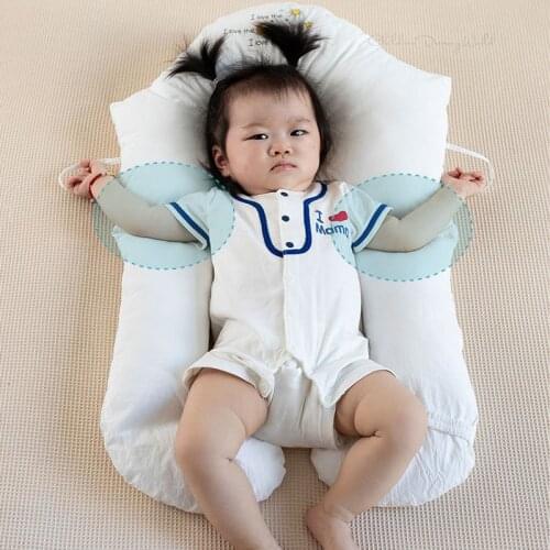 Baby Sleeping Pillow Organic Cotton Protection for Flat Head Syndrome Shaping Pillow Newborn Breathable Cartoon Crib Cushion