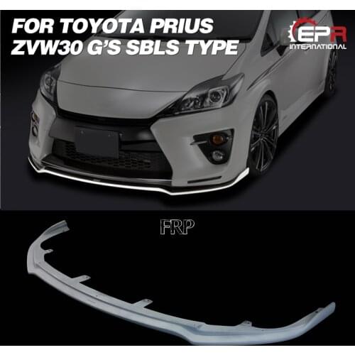 For Toyota Prius ZVW30 Gs SBLS Type FRP Unpainted Front Lip Bumper Spiltter Under Spoiler Body kits (Gs model only)