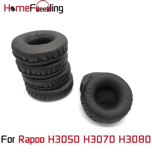 Homefeeling Ear Pads For Rapoo H3050 H3070 H3080 Earpads Round Universal Leahter Repalcement Parts Ear Cushions