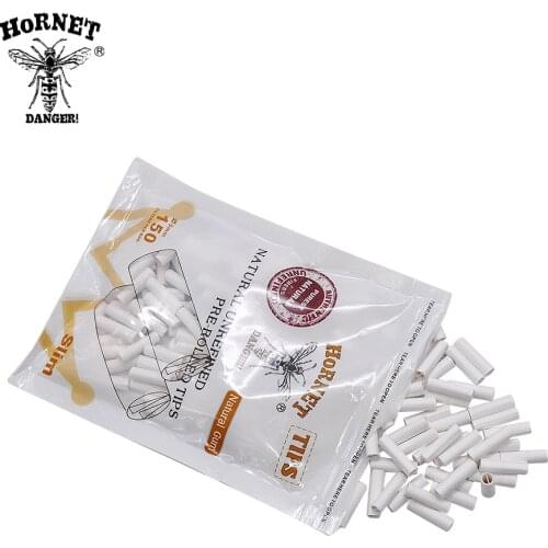 HORNET DANGER 150 x HORNET Natural Gum 5MM Slim Rolling FilterPre Rolled Natural Unrefined Cigarette Filter Rolling Tips