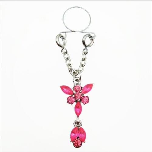 Faux Nipple Ring Cute Flower Nipple Ring Body Piercing