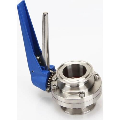 Tri Clamp Butterfly Valve Stainless Steel SS304 Sanitary 57mm/63mm/76mm/89mm/102mm/108mm Squeeze Trigger Homebrew Dairy Product