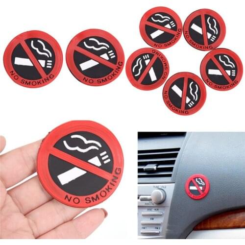 Car round rubber no smoking sign for SEAT Ibiza Leon Toledo Arosa Alhambra Exeo FR Supercopa Mii Altea Cordoba cupra