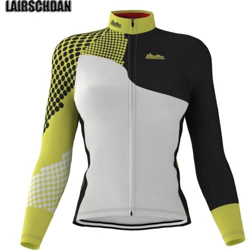 LairschDan 2021 New Team Road Bicycle Long Sleeve Cycling Jersey Top MTB Bike Zipper Riding Wear Autumn Clothes Women Cycling