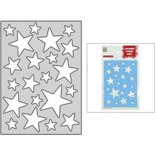 2021 New Layered Detailed Starry Sky Plate Metal Cutting Dies for DIY Scrapbooking Decor and Card Making Paper Craft Embossing
