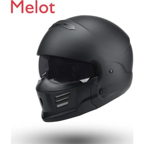 Scorpion-Shaped Motorcycle Retro Helmet Multi-Functional Full Cover Combination Full Face Helmet Half Helmet Detachable Chin