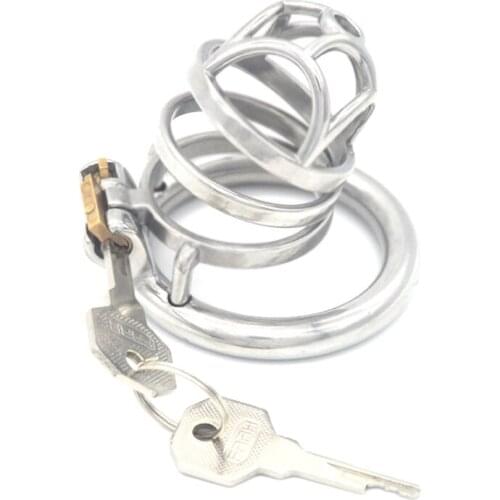 Male Chastity Device Sex Products Stainless Steel Restraints Penis Cock Cage Sex Toys for Men Bondage Cockrings G7-245C